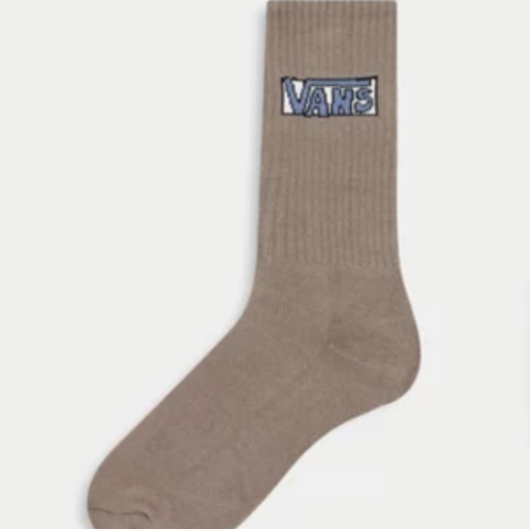 Vans Desert Taupe Logo Crew Socks - Picture 2 of 6